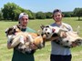 Sons: Chad Garner & Will Garner with their Aussie pups.