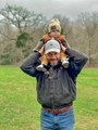 My precious granddaughter Lorelei and I on a walk around the farm during the Christmas holidays 2022 